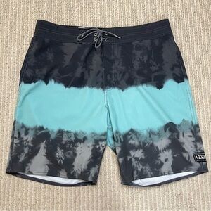 Vans Mens Tie Dye Printed Pull On Board Shorts Size 32
